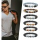 8MM Bead Bracelets For Men Women Lava Rock Lion Leopard Beaded Bracelets Set 8MM Bead Bracelets For Men Women Lava Rock Lion Leopard Beaded Bracelets Set